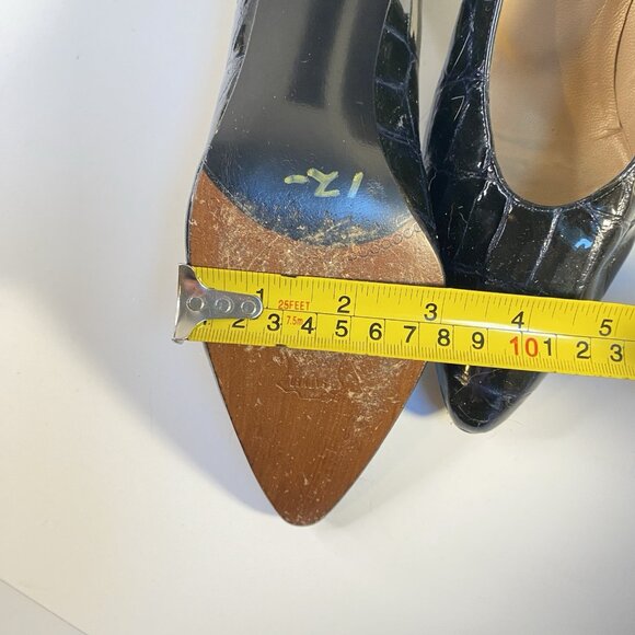 Womens Stuart Weitzman Brown Snakeskin Square Toe Block Heel Shoe Size 8B - Picture 15 of 16